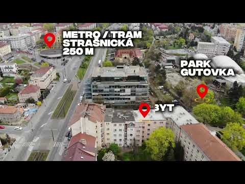 Video Byt 3+1, 83 m2, s terasou, po rekonstrukci, u parku Gutovka a metra Strašnická