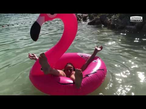 Der Luftmatratzen-Trend des Sommers - Indra von ANTENNE BAYERN vs. Schwimm-Einhorn