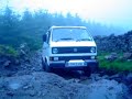 VW Syncro struggling on a rock step greenlaning VW Syncro struggling on a rock step greenlaning