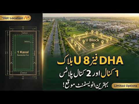 Buy Now!: DHA Lahore Phase 8 U Block 1 Kanal and 2 Kanal Premium Residential Plots Availability