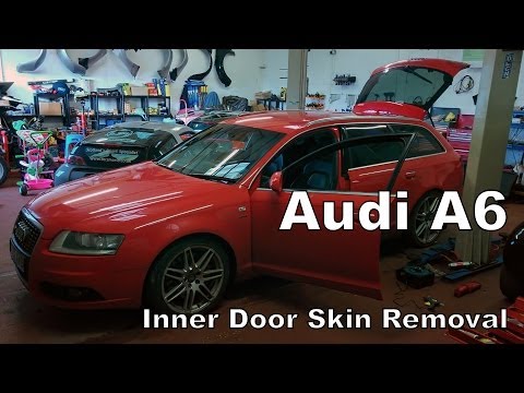 Removing the door skin on Audi A6 (C6 4F)