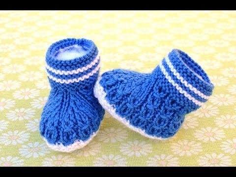 how to easy knit baby booties