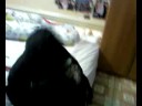 My brother falling on the floor.