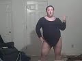 Why men should not wear leotards---Man dances to  Beyonce Single Ladies