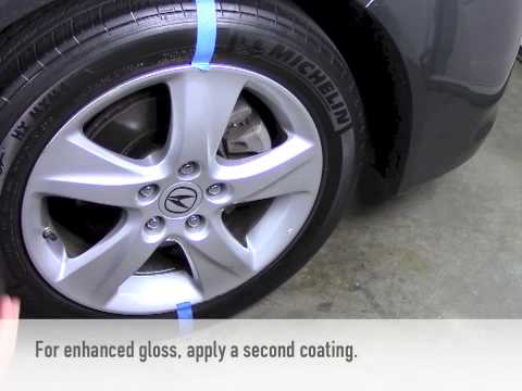 how to apply tyre shine