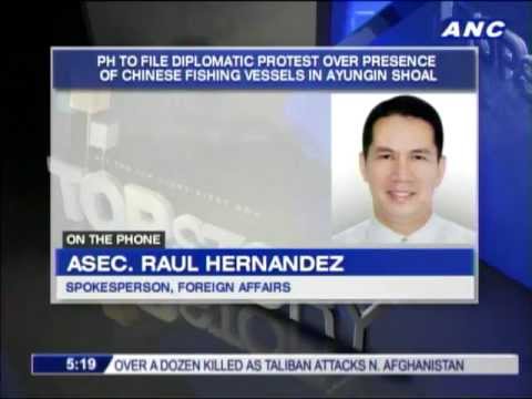 chinas - MANILA - The Philippines has already filed a diplomatic protest with China over vessels found allegedly encroaching in the Ayungin Reef near Palawan.