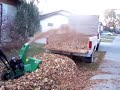 Using snow blower to pick up leaves Using snow blower to pick up leaves