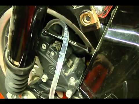 how to bleed harley rear brakes