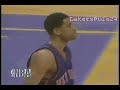 the 5th game of the famous 9 straight 40+ point streak vs new york knicks. 

kobe bryant and the lakers were in the absense of shaquille o'neal who missed a game because of a sore left knee. even despite his absense, the lakers were expected to win. kobe bryant had scored 4 straight 40+ point games and 8 straight 35+ point games.

early in the game, both stars kobe bryant and allan houston from both teams were silent showing no signs of a shootout between the 2. in the 2nd quarter houston became much more aggressive scoring from everywhere on the floor. he scored in the post, from downtown, and from drives. he caught fire as it became clear that the lakers would not win without playing defense on him. he scored 23 by the half while kobe was still rather quiet. in the 2nd half, bryant had a different mindset from the 1st. he started looking for his offense more while creating for others. unfortunately, houston was still on fire from the 1st half hitting 7 out of 9 shots in the 3rd quarter. he scored 20 points in that quarter alone, very kobe-esque. that hot shooting became contagious in the 4th as the knicks appeared to have the game in hand holding a 102-88 lead with 4 minutes left while holding all of the momentum.

 but devean george went on to make 5 quick points cutting the lead to 102-93. then kobe, playing on plantar fascitis and leg problems, made 2 straight difficult threes in the corner while being undercut on his jumpshot and while drawing lots of contact. the lakers never got closer to 104-99 as allan houston went on to score 53 points in the entire game leading the knicks to a 117-110 win.

kobe bryant's final statline was 40 points, 4 rebounds, 5 assists, 2 steals on 14-31 shooting and 3-5 from downtown. his counterpart allan houston finished the game with 53 points on a blistering 18-29.
