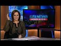 News Anchor fixes her hair, Channel 9, Adelaide, Australia