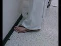 Candid milf silver painted toes in flip flops (face) Candid milf silver painted toes in flip flops (face)