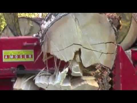 Moser Kranbau Video3 - Langholzspalter A. Moser Kranbau AltmĂĽnster