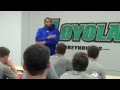 Ray Lewis Talks To The Loyola Greyhounds Men's Lacrosse Team