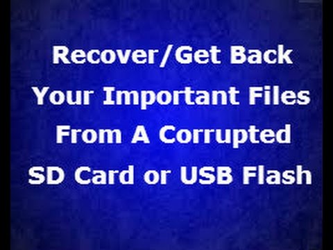 how to repair damaged sd card