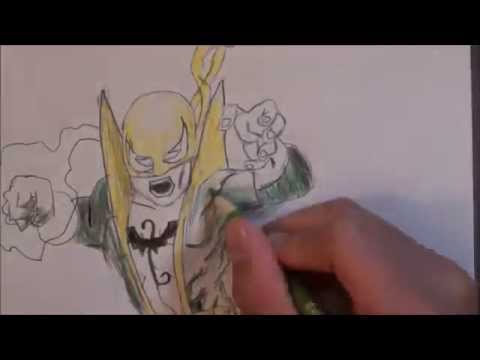how to draw iron fist