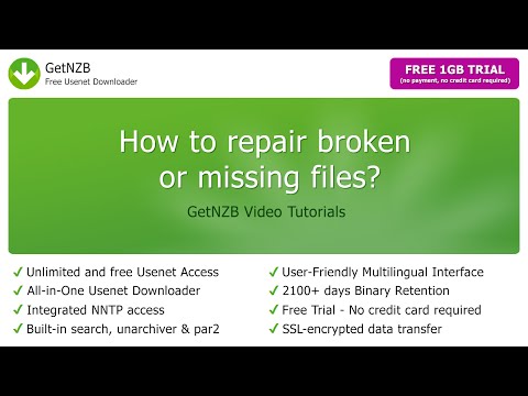 how to manually repair nzb