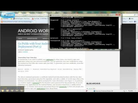 how to create keystore android