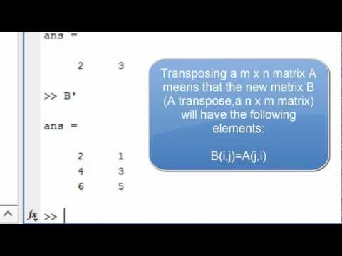how to define matrix in matlab