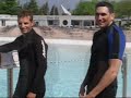 canadian lifeguards train outdoors in wetsuits