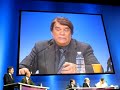 bernard tapie exprime son mental d'entrepreneur lors d'une conf�rence sp�cifique au salon de l'entrepreneur � paris le 04/02/2010.