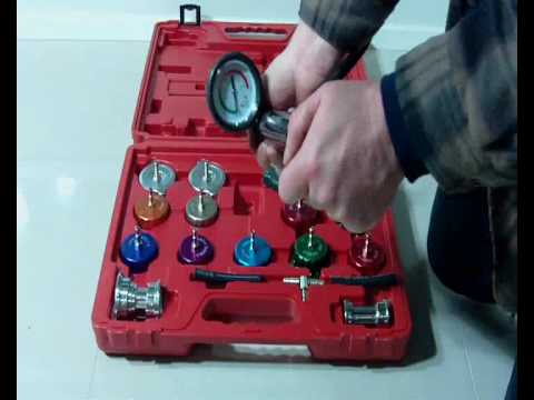 how to use a cooling system pressure tester