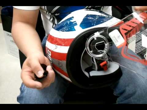 how to remove kbc helmet visor