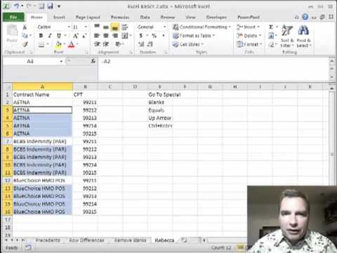 how to define blank cell in excel