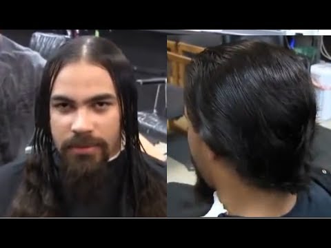 how to trim long hair with scissors