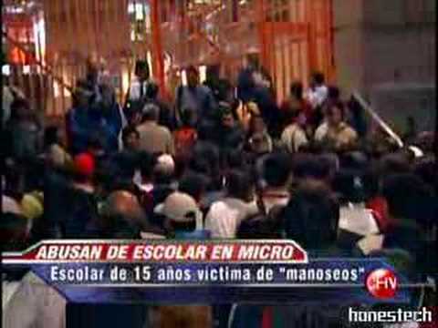 manoseada en el metro