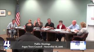 Argos Town Council Monthly Meeting