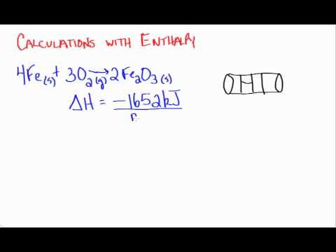 how to calculate enthalpy
