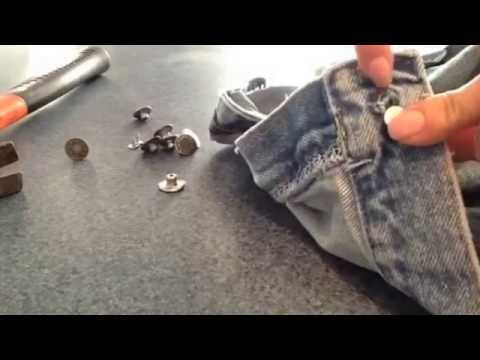 how to fix jeans snap button