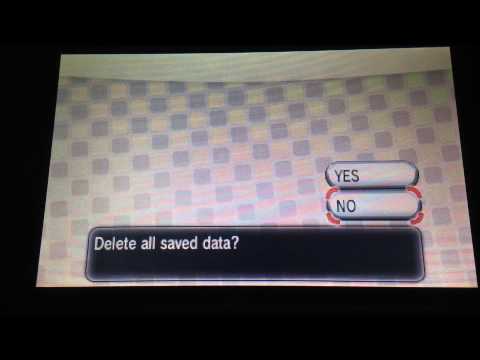how to start a new game on pokemon x