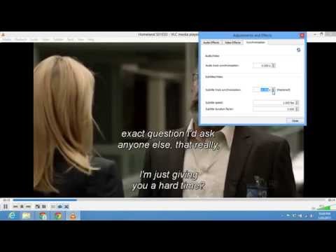 how to sync vlc subtitles