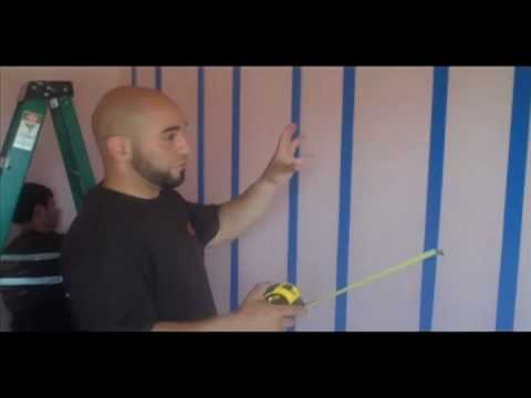 how to paint a stripes on a wall