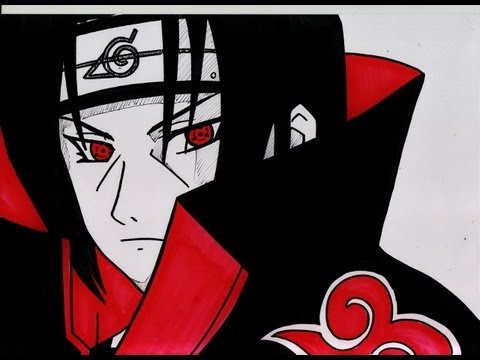 how to draw itachi
