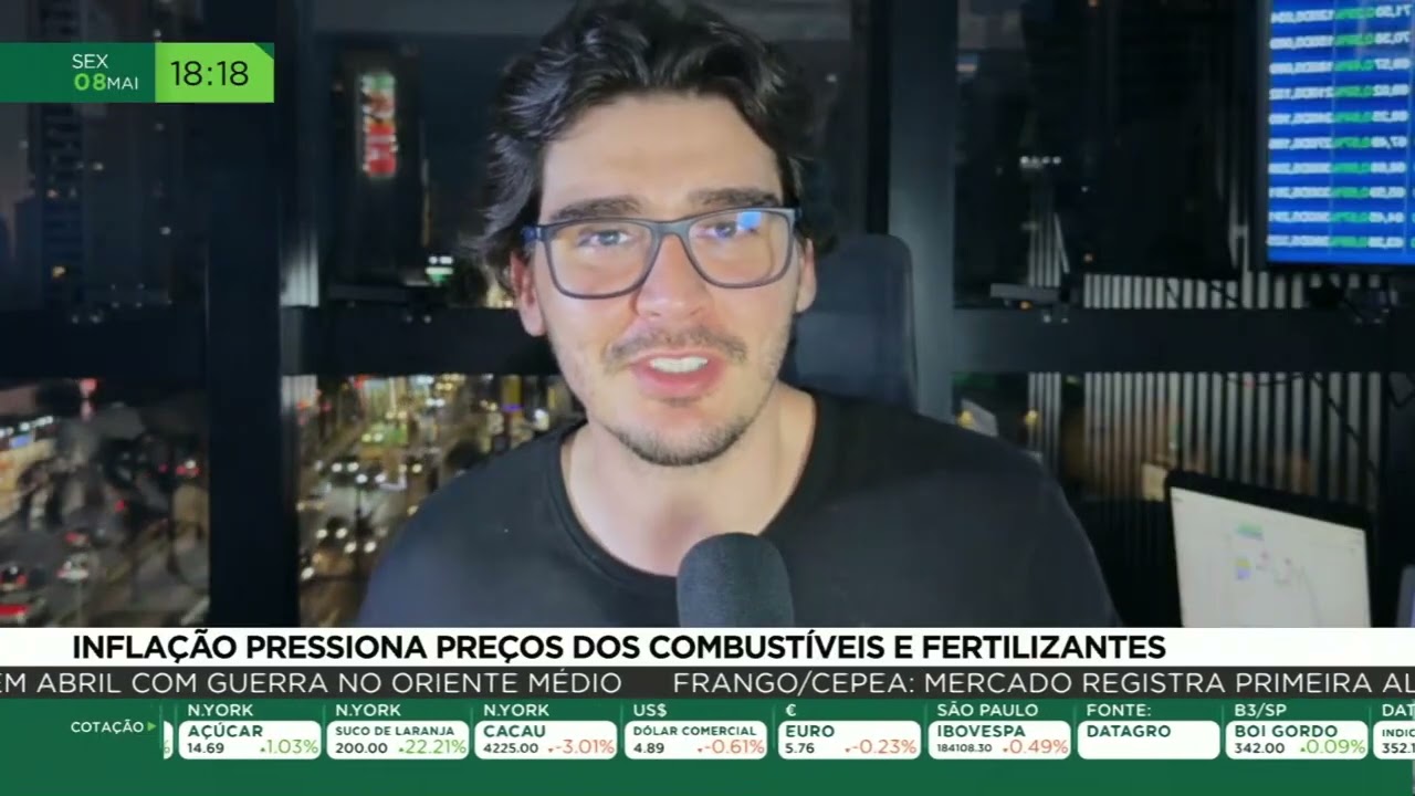 Inflação pressiona preços dos combustíveis e fertilizantes