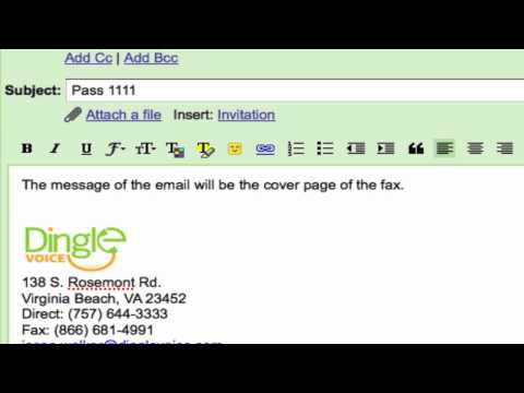 How to send a virtual fax using DingleFax