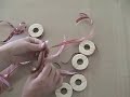 Scrapbooking: Creating Ribbon Covered Chipboard Accents