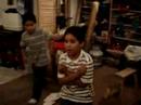 brother's dancing like a wierdo