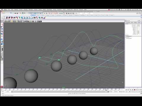 how to attach object to curve maya