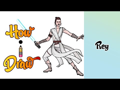 video-linktoworks-How I Draw REY SKYWALKER from STAR WARS | ** how to...
