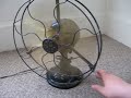 Antique 12\" GE 34017 Brass Blade Fan