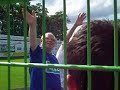 Stadionrundfahrt der Spieler vorm dem Spiel