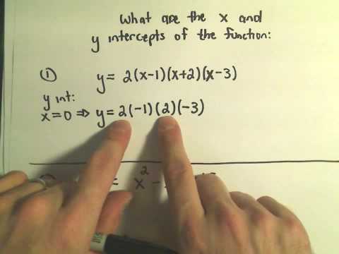 how to calculate x intercept