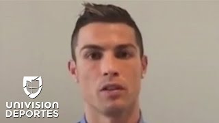 Cristiano Ronaldo manda un mensaje de esperanza para los niños afectados por el conflicto en Siria.