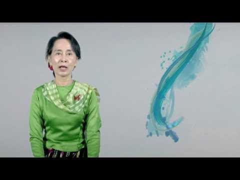 nobel laureate - Join Daw Aung San Suu Kyi and Open up, Reach out for #zerodiscrimination. Share this video. For more information go to http://bit.ly/1bkWrfL.