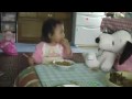 1 yr old aika using chopstick