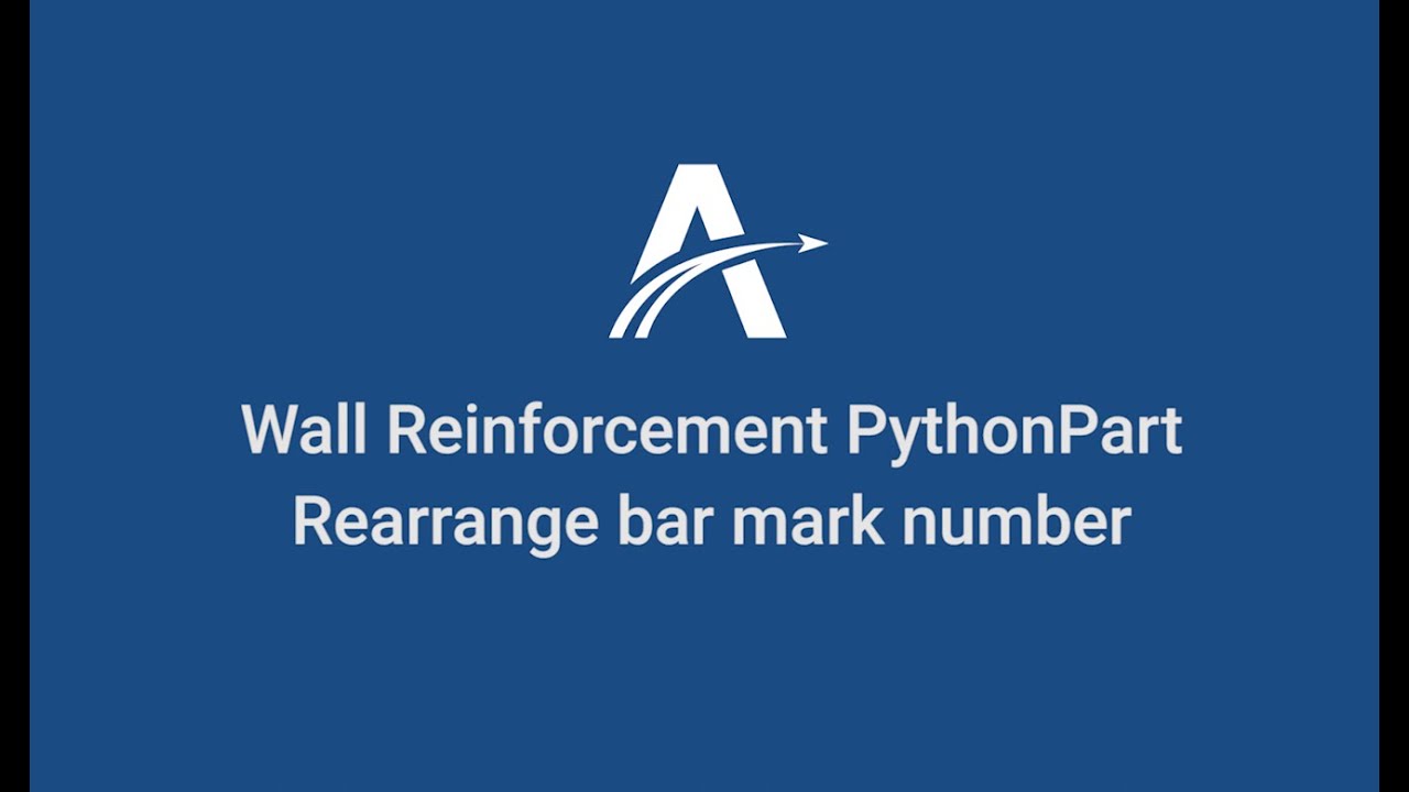 20. Rearrange bar mark number and Show all stirrups for labeling | Wall PythonParts in ALLPLAN