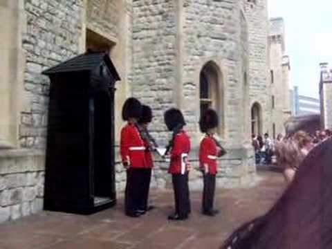 changing of the guard at the tower ...